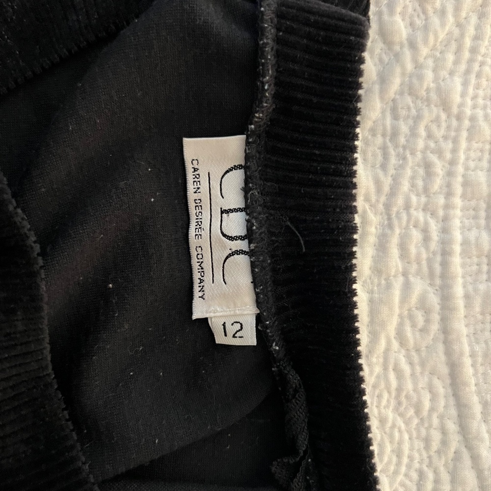 Velvet top, denim bottom dress